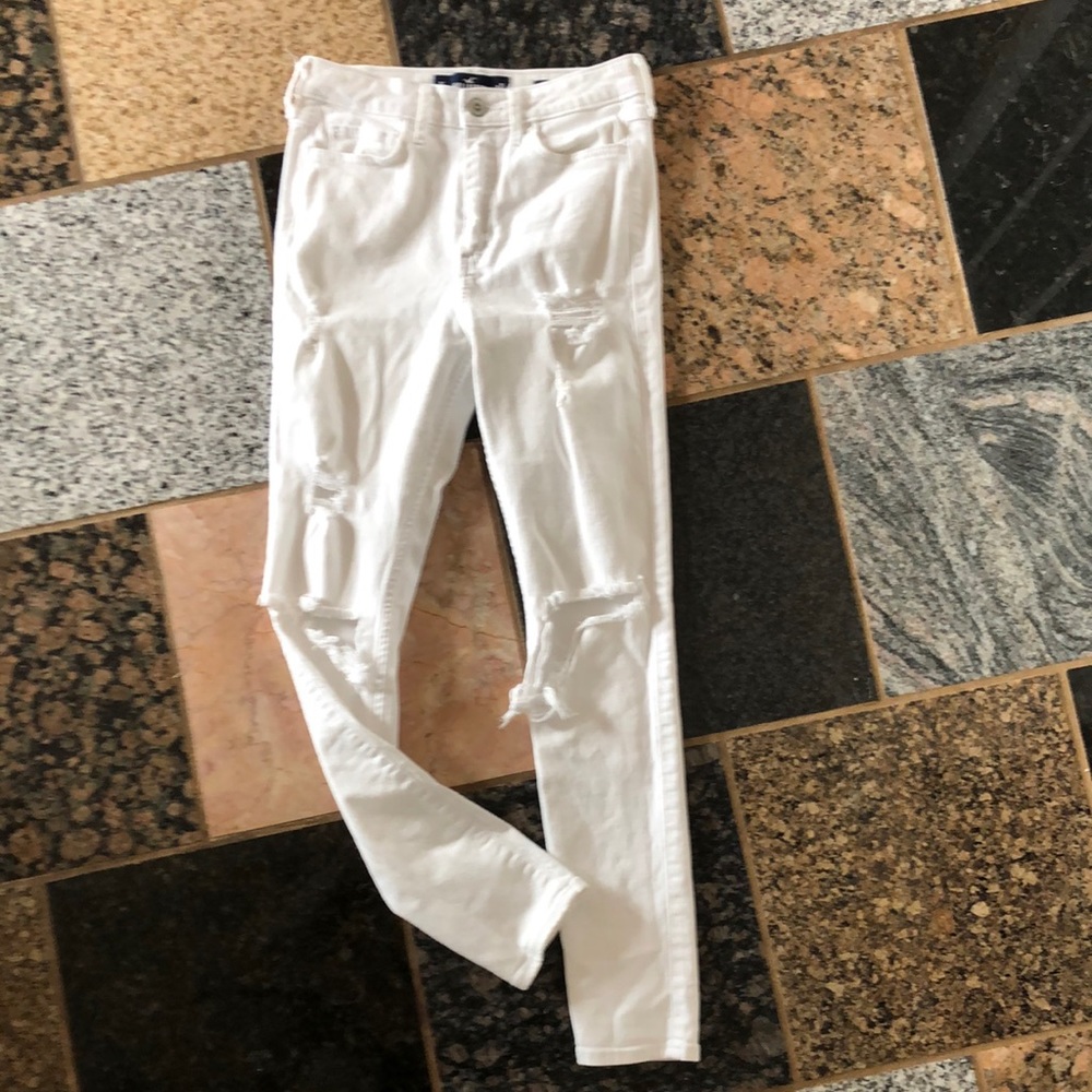 Hollister white jeans 25X 28